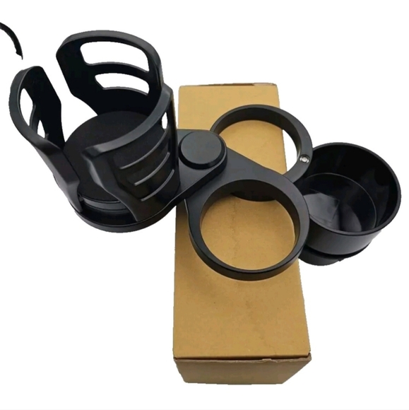 KVR Car Cup Holder Expander 4 in 1 Multifunctional Universal Black New NIB - Picture 2 of 8